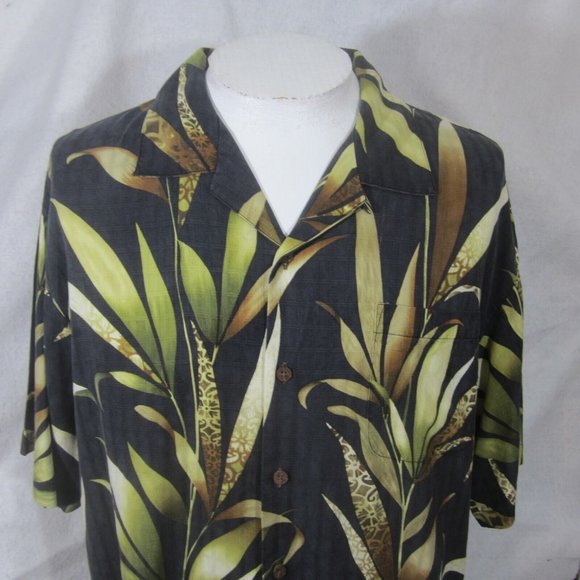 Tommy Bahama vintage Men Hawaiian camp shirt p2p 25" XL tropical silk aloha luau - Picture 4 of 9
